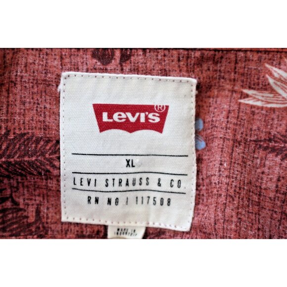 Vintage Levi's Hawaiian Button Down Shirt Size XL - Picture 4 of 5